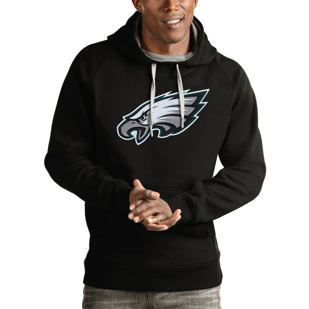 Philadelphia Eagles Antigua Victory Pullover Hoodie Black