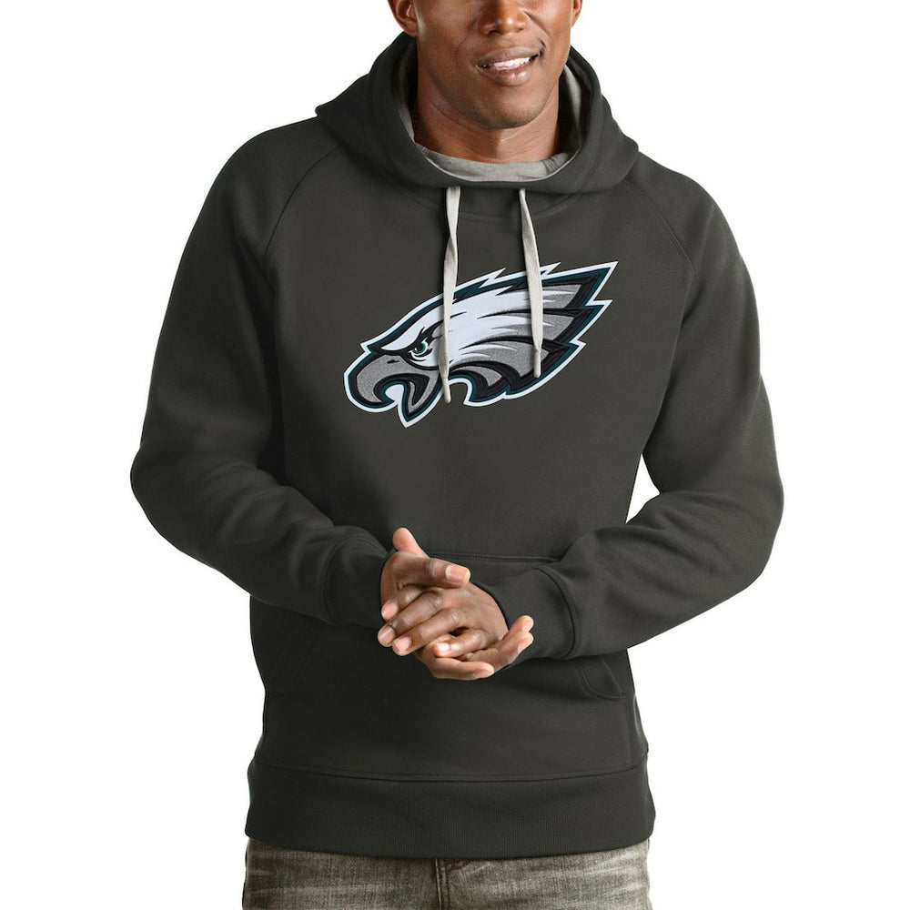 Philadelphia Eagles Antigua Victory Pullover Hoodie Charcoal