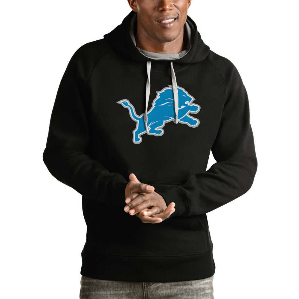 Detroit Lions Antigua Victory Pullover Hoodie Black