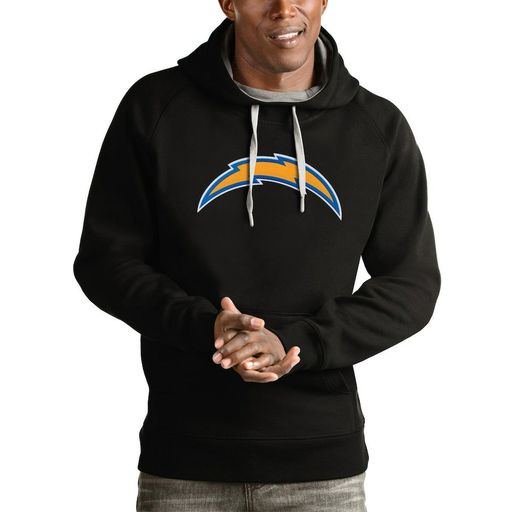 Los Angeles Chargers Antigua Victory Pullover Hoodie Black