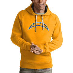 Los Angeles Chargers Antigua Victory Pullover Hoodie Gold