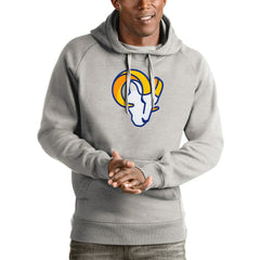 Los Angeles Rams Antigua Victory Team Pullover Hoodie Heather Gray