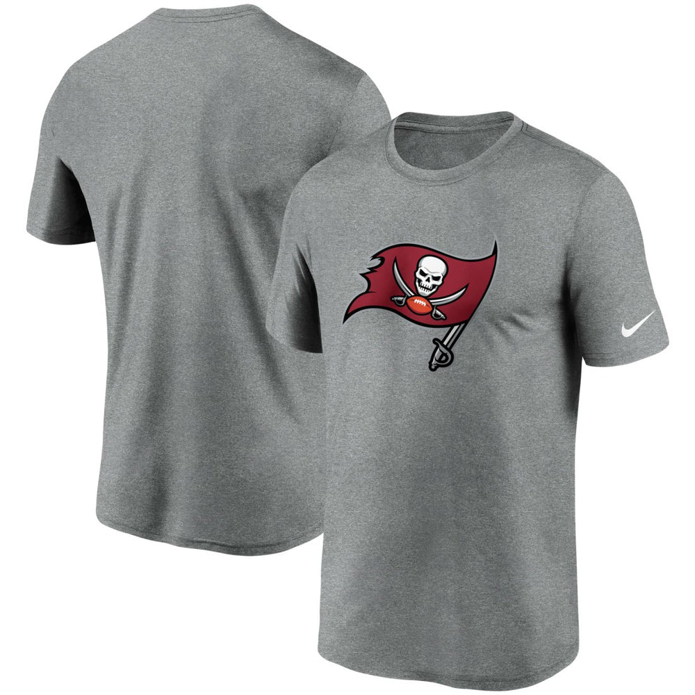 Tampa Bay Buccaneers Logo Essential Legend Performance T-Shirt Heathered Pewter