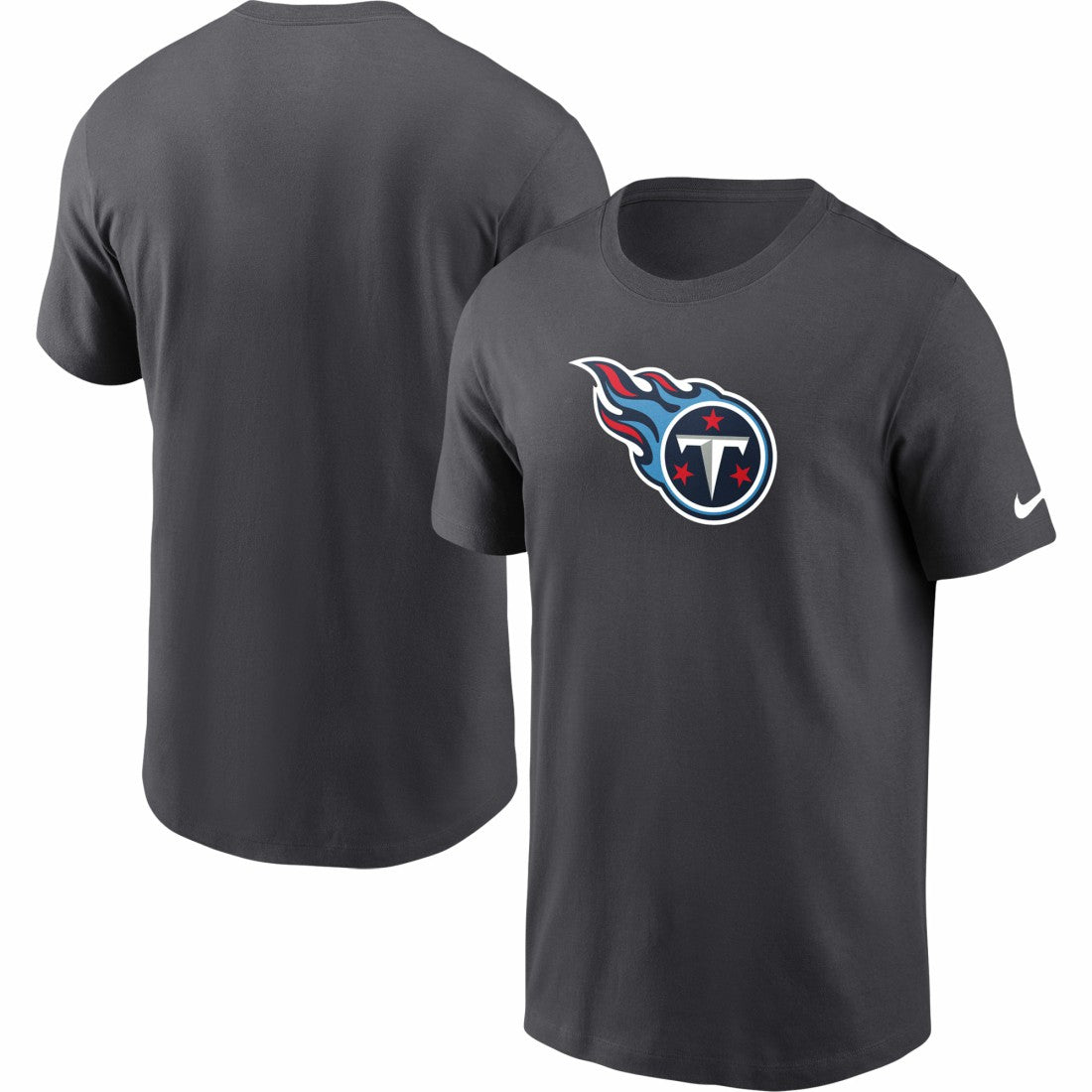 Tennessee Titans Primetime Logo Essential T-Shirt Charcoal