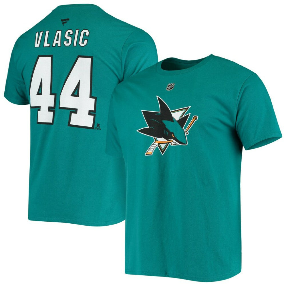 NHL Marc-Edouard Vlasic San Jose Sharks Fanatics Player Name and Number T-Shirt - Teal