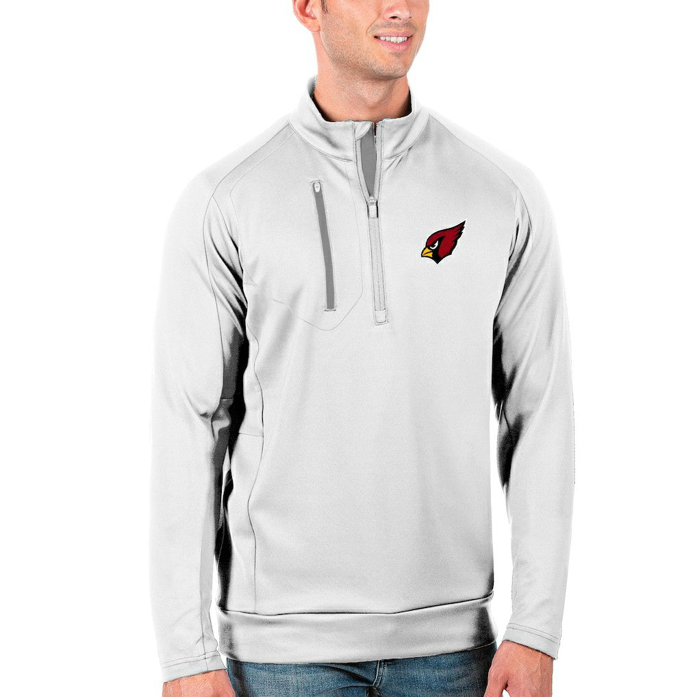 Arizona Cardinals Antigua Generation Quarter-Zip Pullover Jacket White/Silver