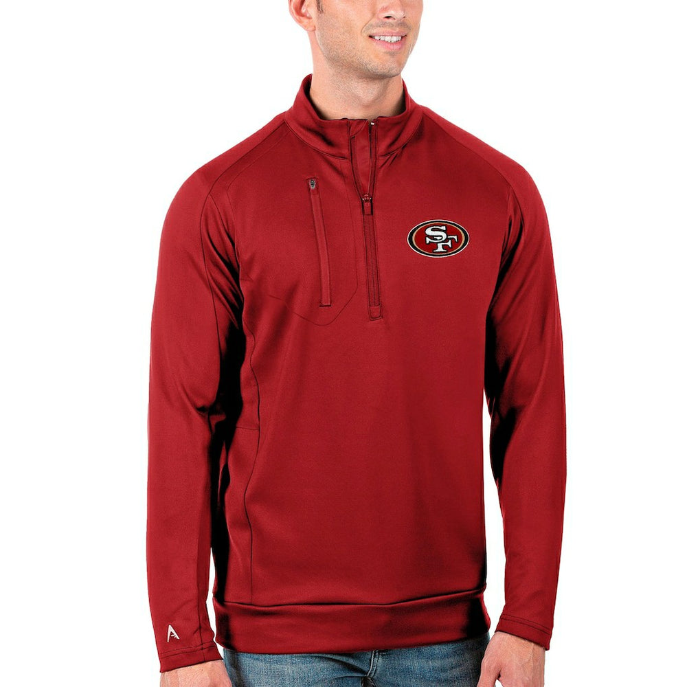 San Francisco 49ers Antigua Generation Quarter-Zip Pullover Jacket Scarlet