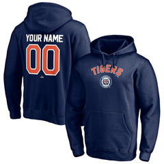 Detroit Tigers Cooperstown Winning Streak Personalized Name & Number Pullover Hoodie - Navy Hoodies