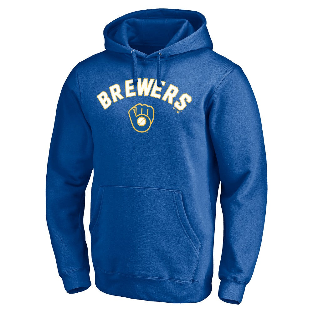 Milwaukee Brewers Cooperstown Winning Streak Personalized Name & Number Pullover Hoodie - Royal Hoodies
