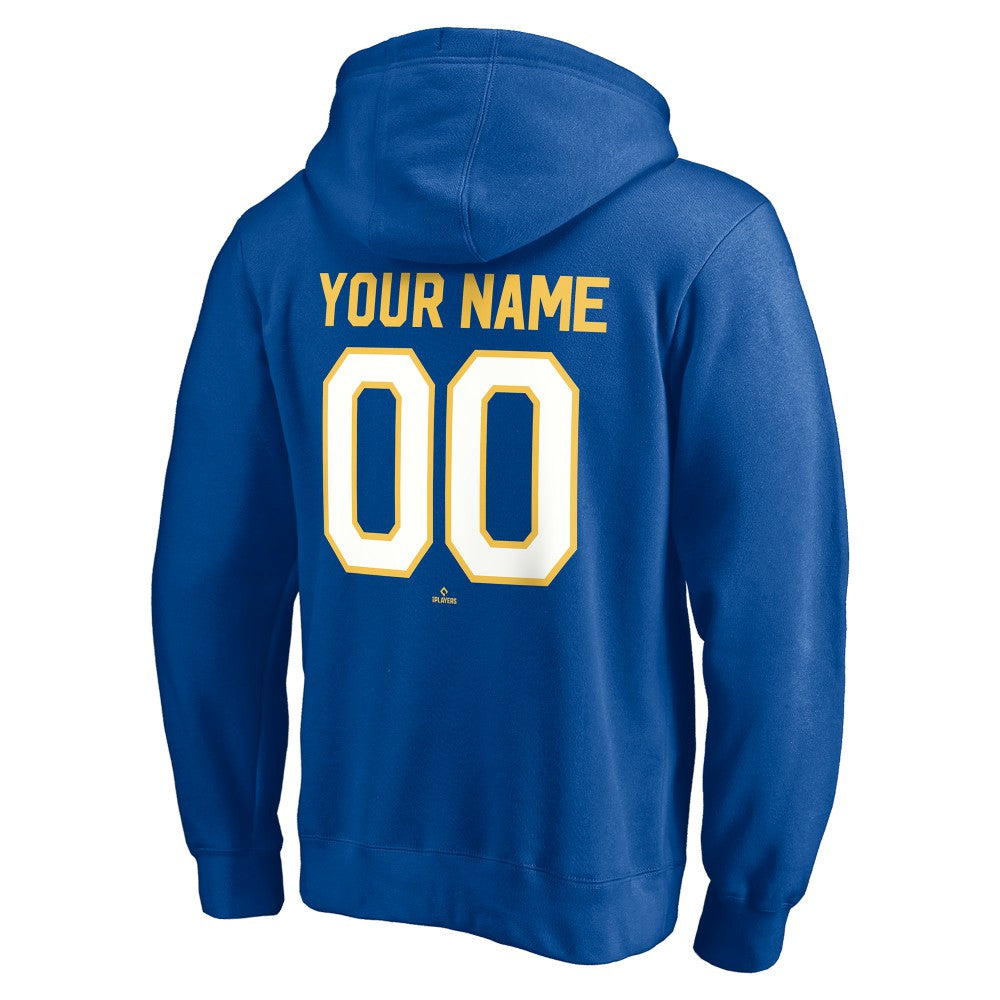 Milwaukee Brewers Cooperstown Winning Streak Personalized Name & Number Pullover Hoodie - Royal Hoodies