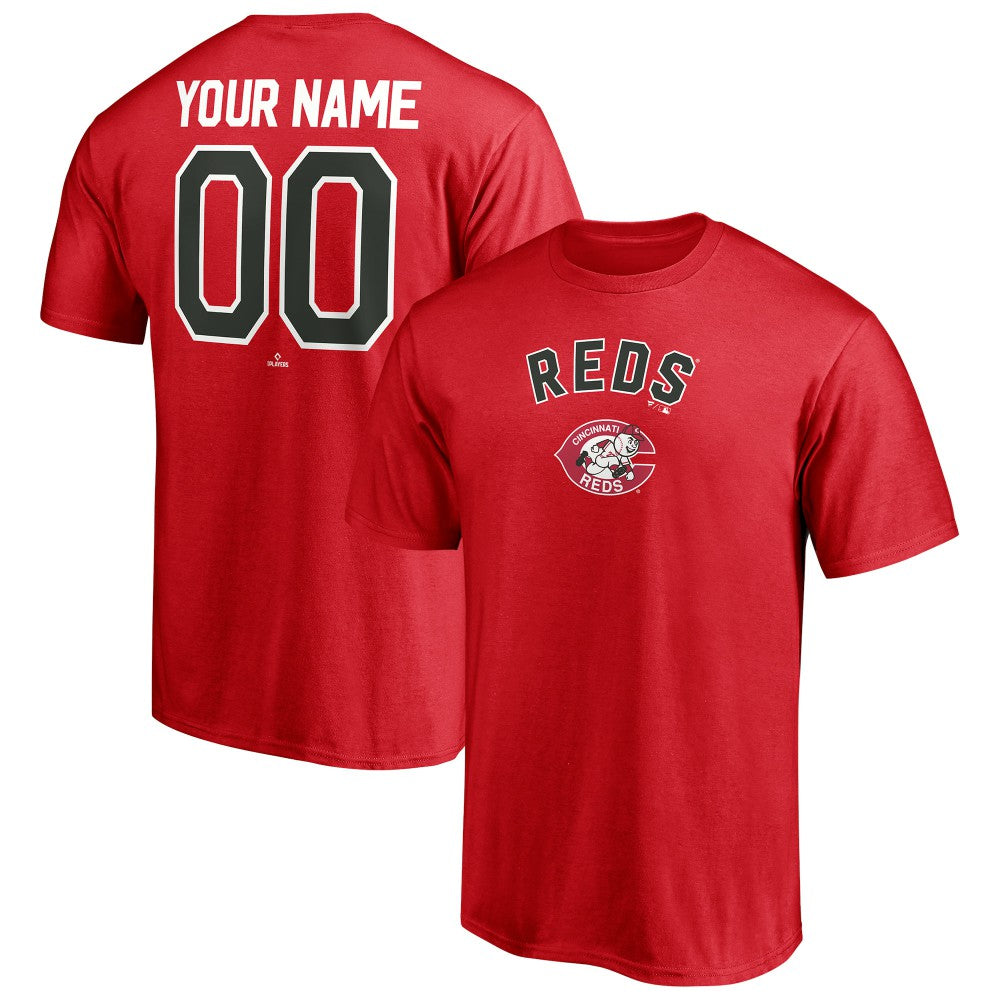 Cincinnati Reds Cooperstown Winning Streak Personalized Name & Number T-Shirt - Red T-shirts