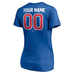 Texas Rangers Women's Cooperstown Winning Streak Personalized Name & Number V-Neck T-Shirt - Royal T-shirts