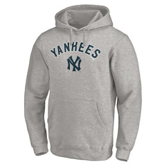 New York Yankees Cooperstown Winning Streak Alternate Personalized Name & Number Pullover Hoodie - Heathered Gray Hoodies