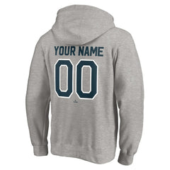 New York Yankees Cooperstown Winning Streak Alternate Personalized Name & Number Pullover Hoodie - Heathered Gray Hoodies