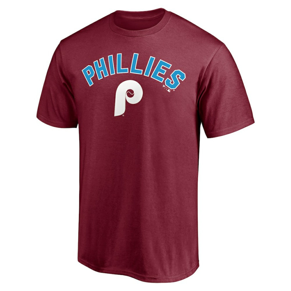 Philadelphia Phillies Cooperstown Winning Streak Alternate Personalized Name & Number T-Shirt - Burgundy T-shirts