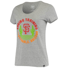 San Francisco Giants '47 Women's Spring Training Cactus Circle Scoop Neck T-Shirt - Heathered Gray T-shirts