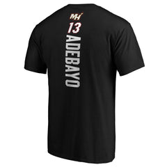 Bam Adebayo Miami Heat Playmaker Name & Number T-Shirt Black