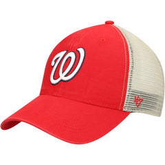 Washington Nationals '47 Flagship Washed MVP Trucker Snapback Hat - Red/Natural Hats