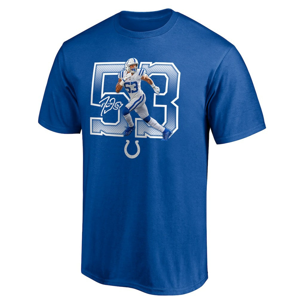 Shaquille Leonard Indianapolis Colts Powerhouse Player Graphic T-Shirt Royal