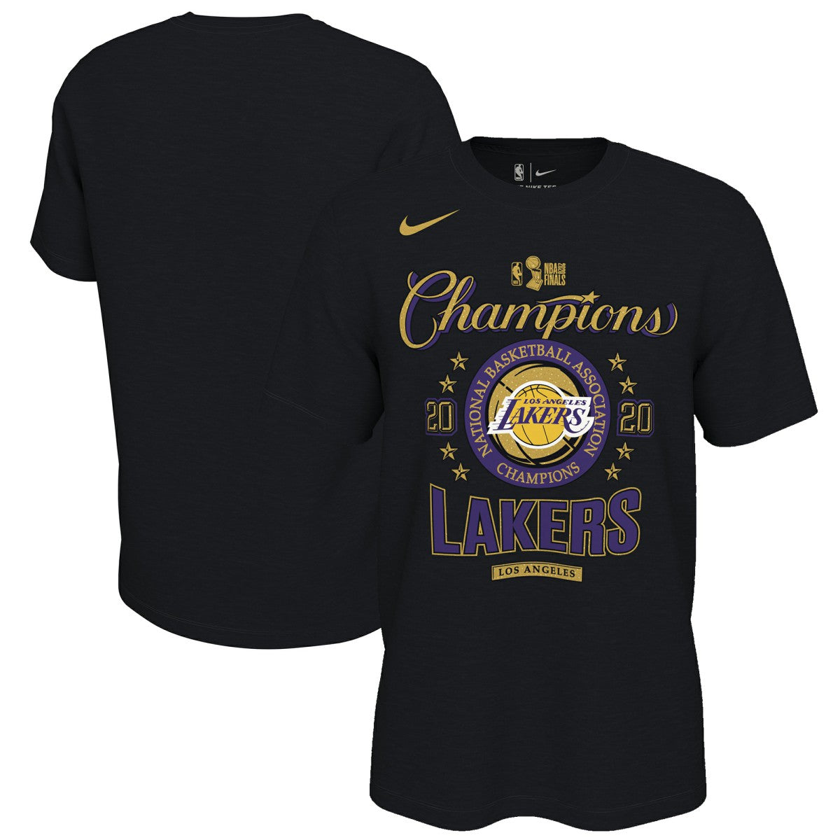 Los Angeles Lakers 2020 NBA Finals Champions Locker Room T-Shirt Black