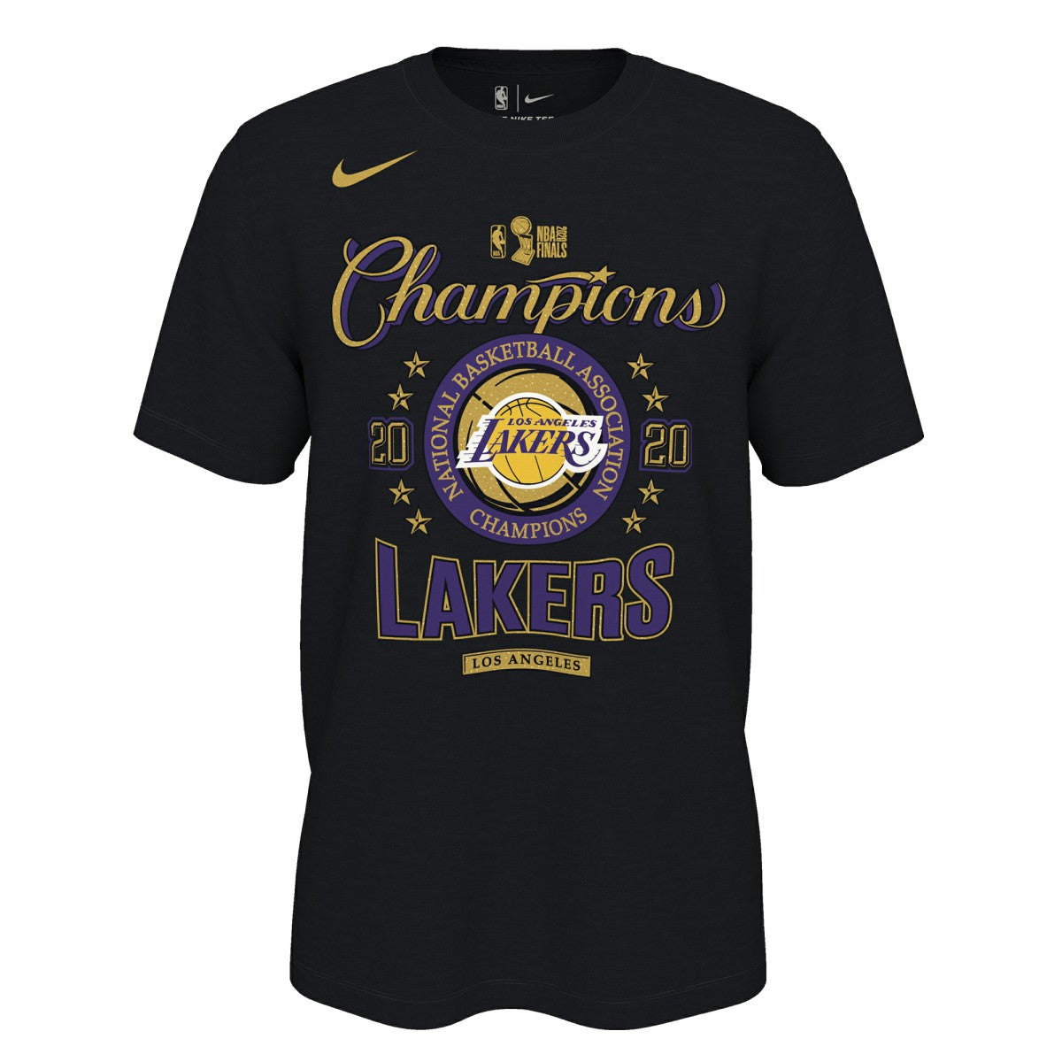 Los Angeles Lakers 2020 NBA Finals Champions Locker Room T-Shirt Black