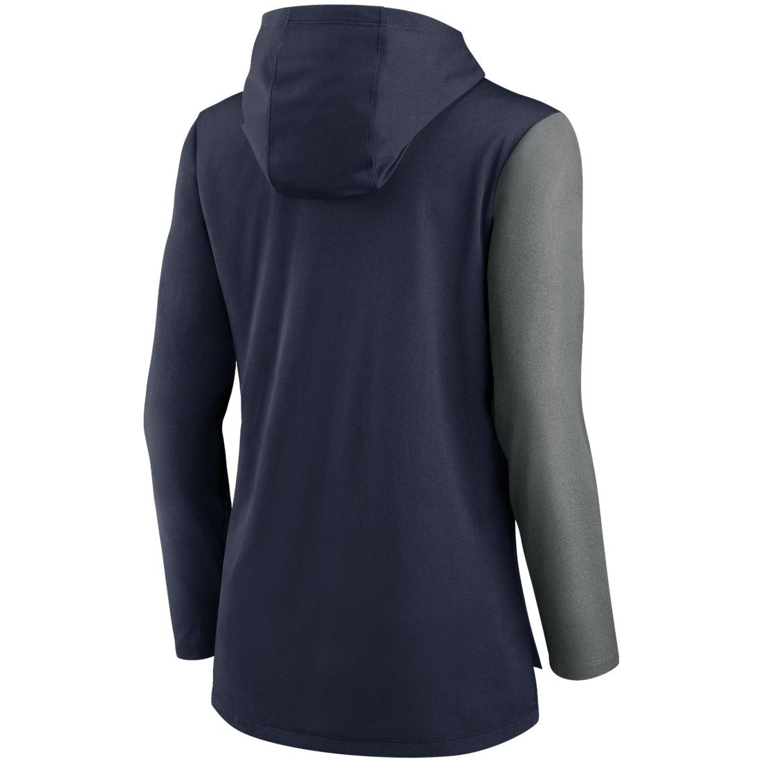 Tennessee Titans Women's Chevron Hoodie Performance Long Sleeve T-Shirt Navy/Heathered Charcoal