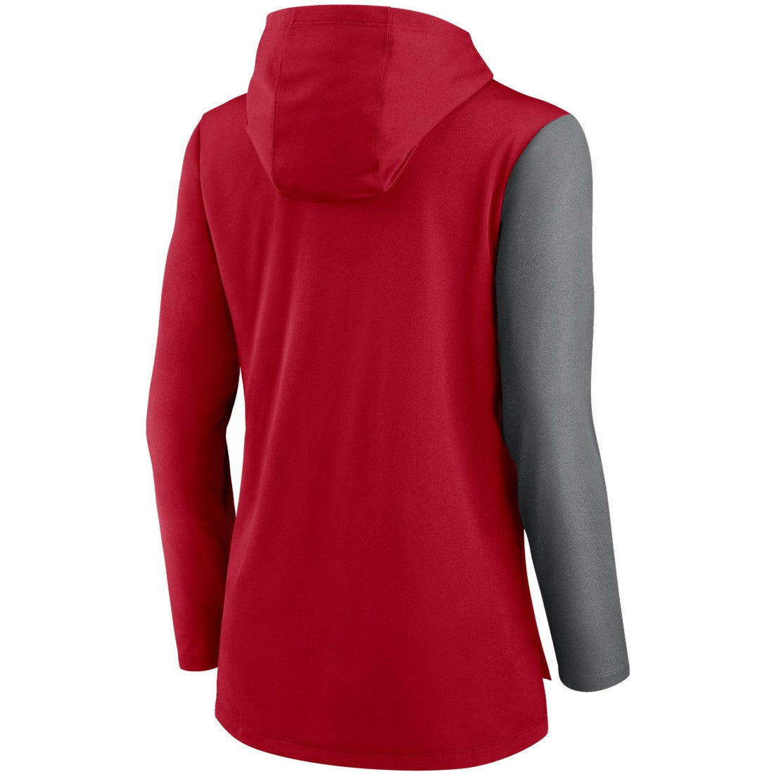 Tampa Bay Buccaneers Women's Chevron Hoodie Performance Long Sleeve T-Shirt Red/Heathered Charcoal