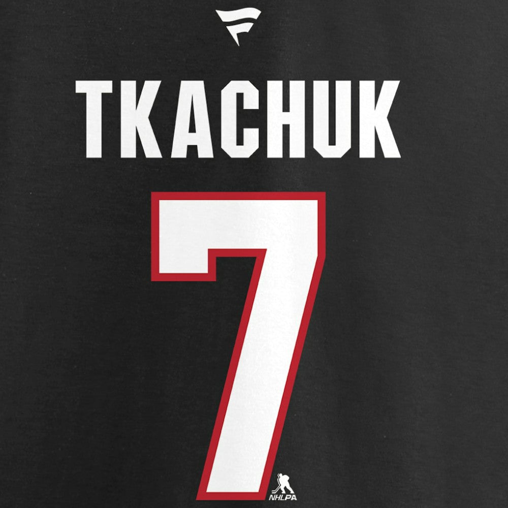 NHL Brady Tkachuk Ottawa Senators Fanatics Women's Authentic Stack Name & Number V-Neck T-Shirt - Black