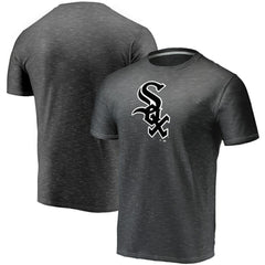 Chicago White Sox Fanatics Official Logo Space Dye T-Shirt - Charcoal T-shirts