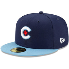 Chicago Cubs New Era 2021 City Connect 59FIFTY Fitted Hat - Navy/Light Blue Hats