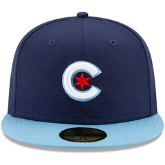 Chicago Cubs New Era 2021 City Connect 59FIFTY Fitted Hat - Navy/Light Blue Hats