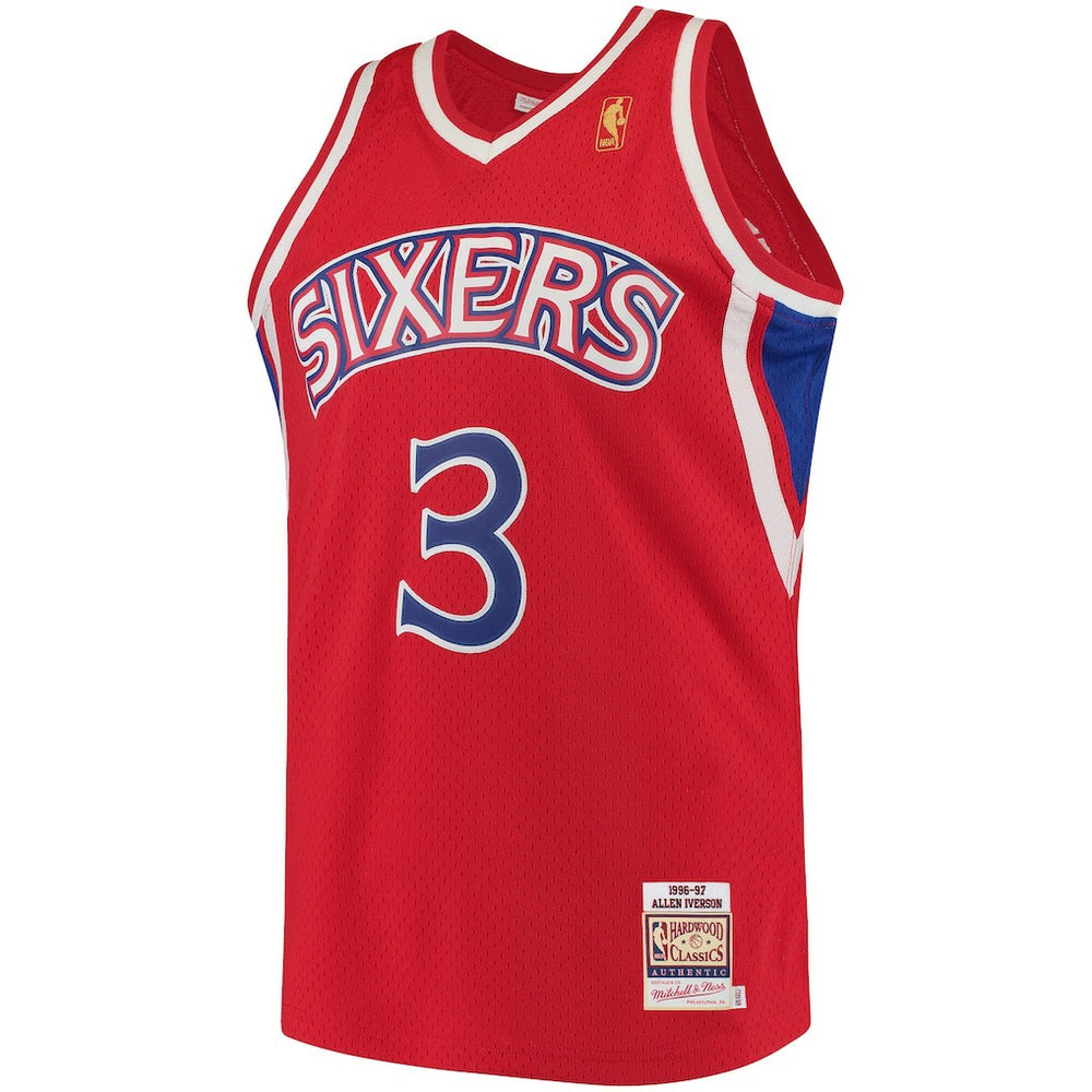 Allen Iverson Philadelphia 76ers 1996/97 Hardwood Classics Authentic Jersey Red
