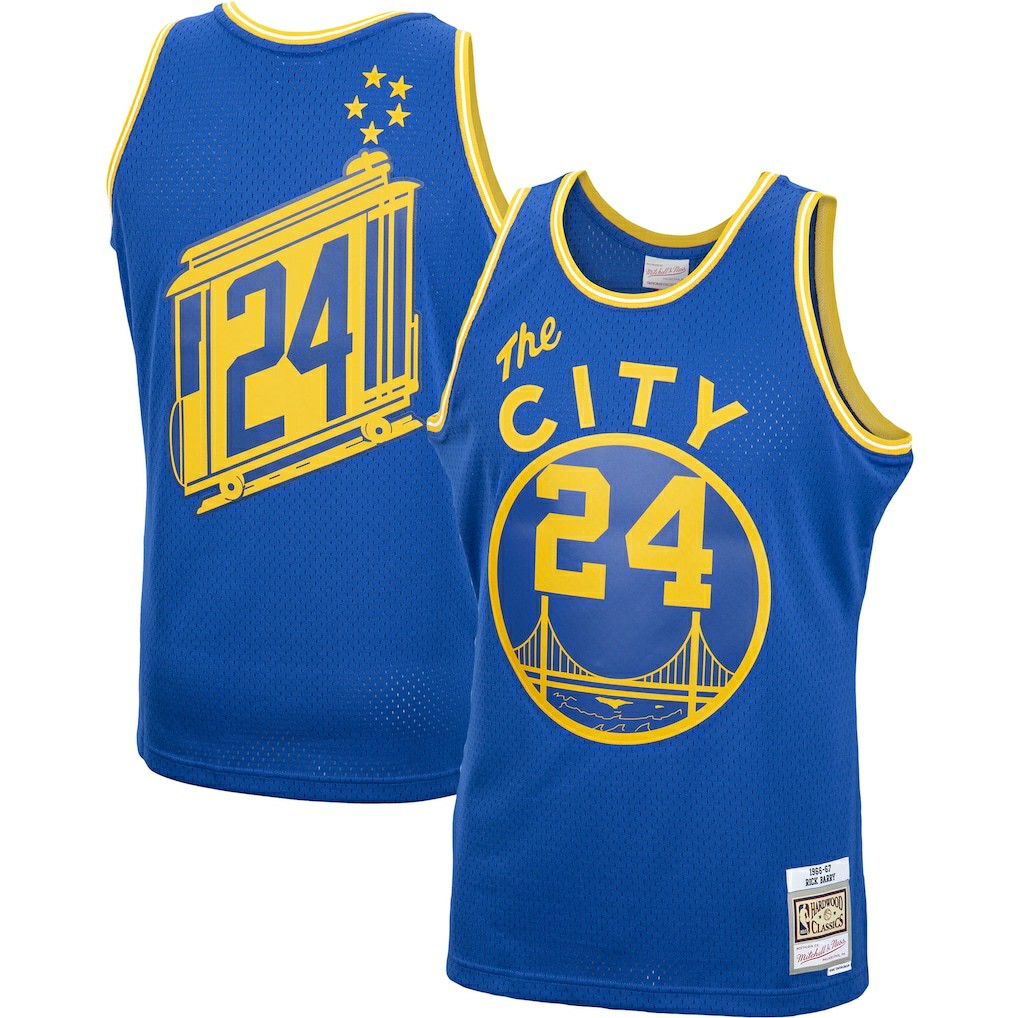 Rick Barry Golden State Warriors 1966/67 Hardwood Classics Swingman Jersey Royal