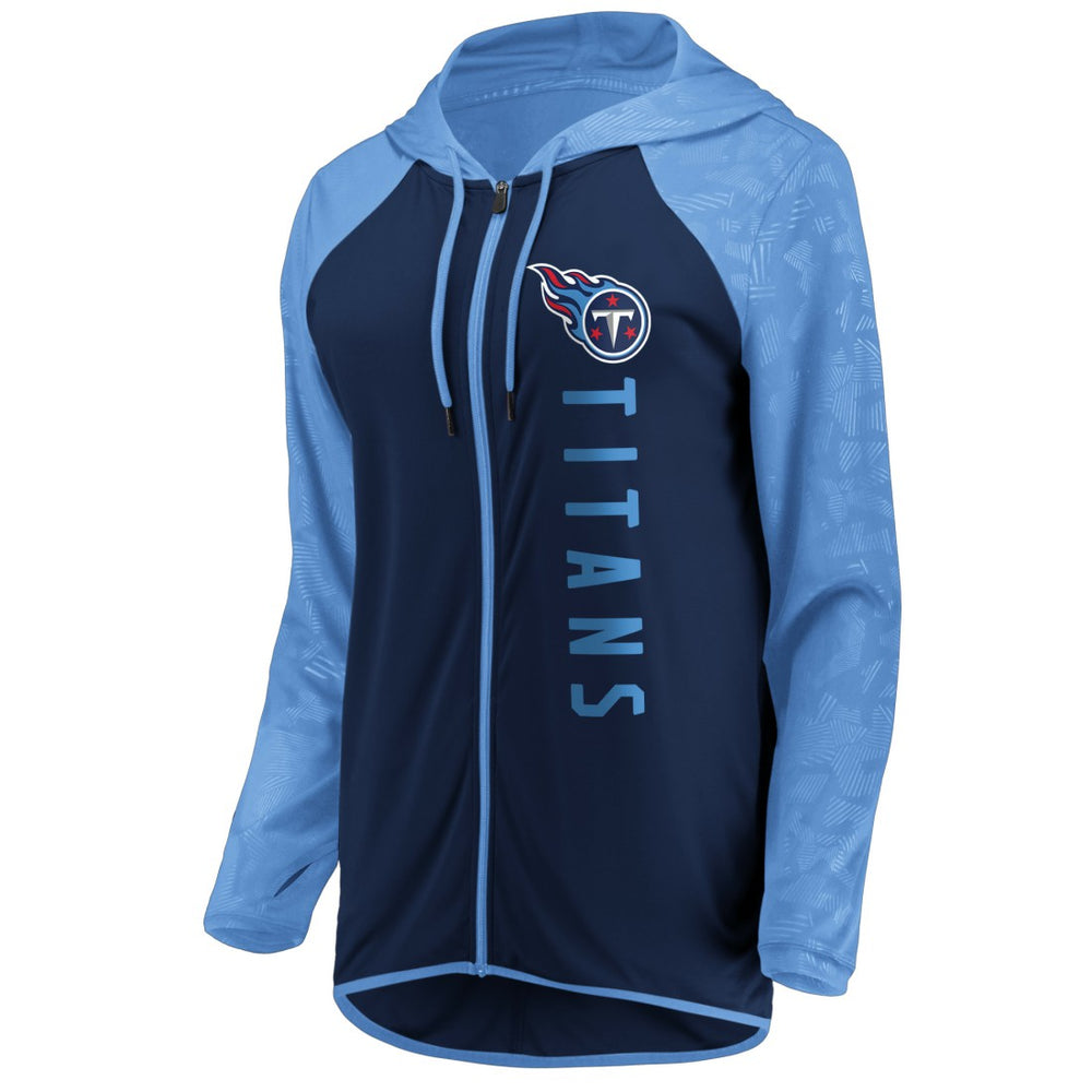 Tennessee Titans Women's Forever Fan Full-Zip Hoodie Navy/Light Blue