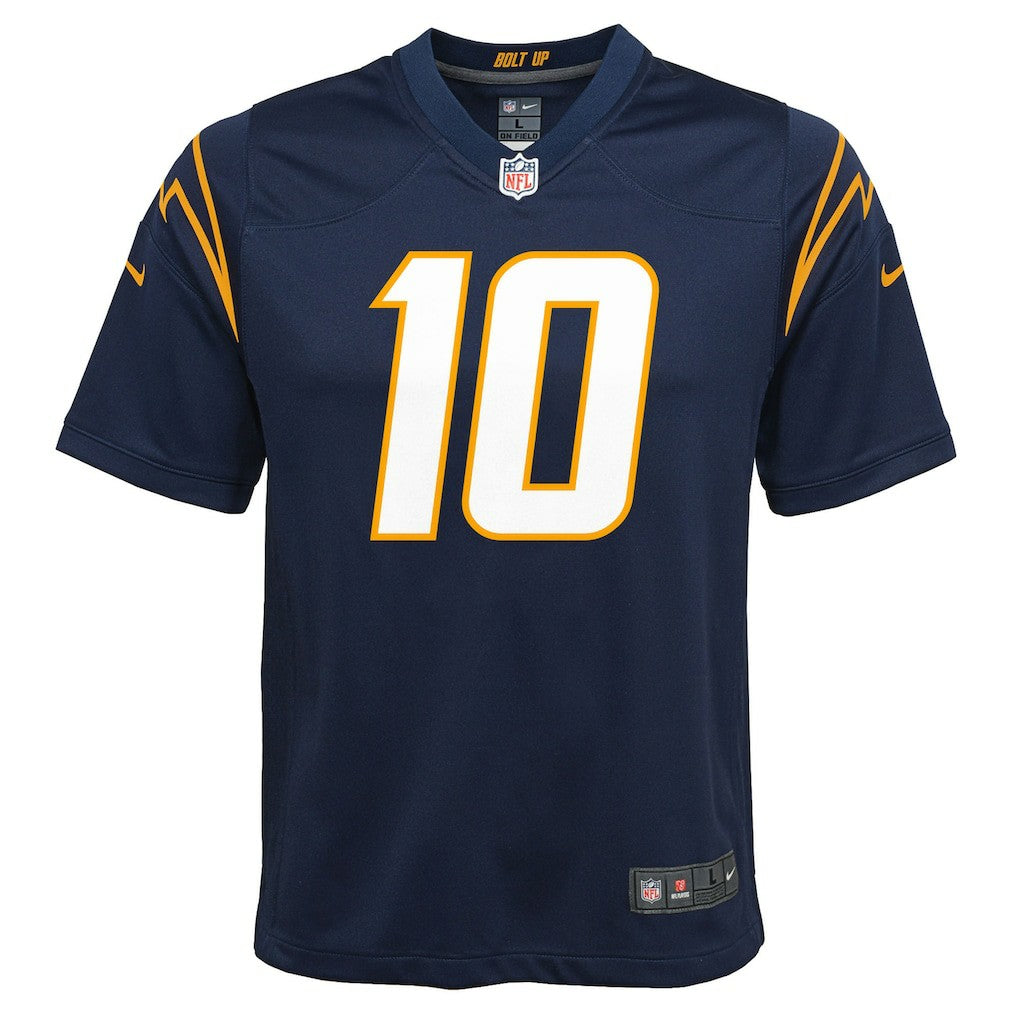 Justin Herbert Los Angeles Chargers Youth Game Jersey Navy