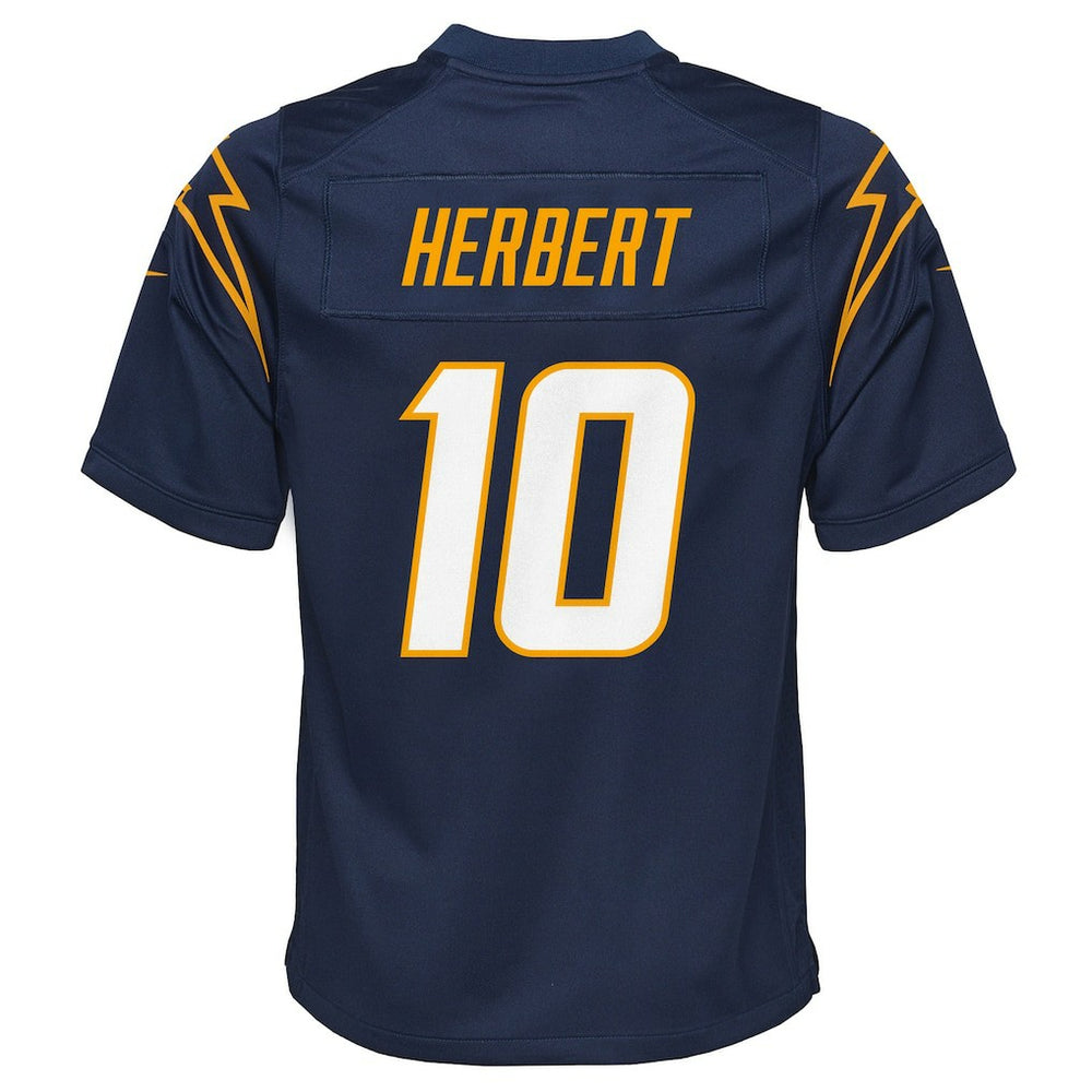 Justin Herbert Los Angeles Chargers Youth Game Jersey Navy