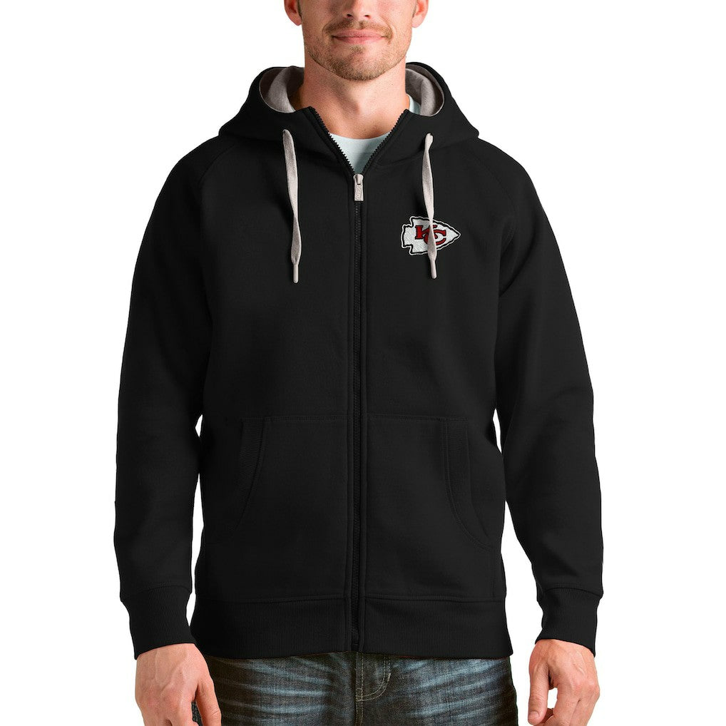 Kansas City Chiefs Antigua Victory Full-Zip Hoodie Black
