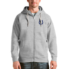 Indianapolis Colts Antigua Victory Full-Zip Hoodie Heather Gray
