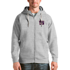 New York Giants Antigua Victory Full-Zip Hoodie Heather Gray