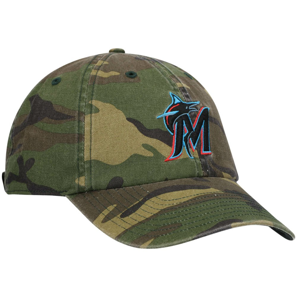 Miami Marlins '47 Team Clean Up Adjustable Hat - Camo Hats