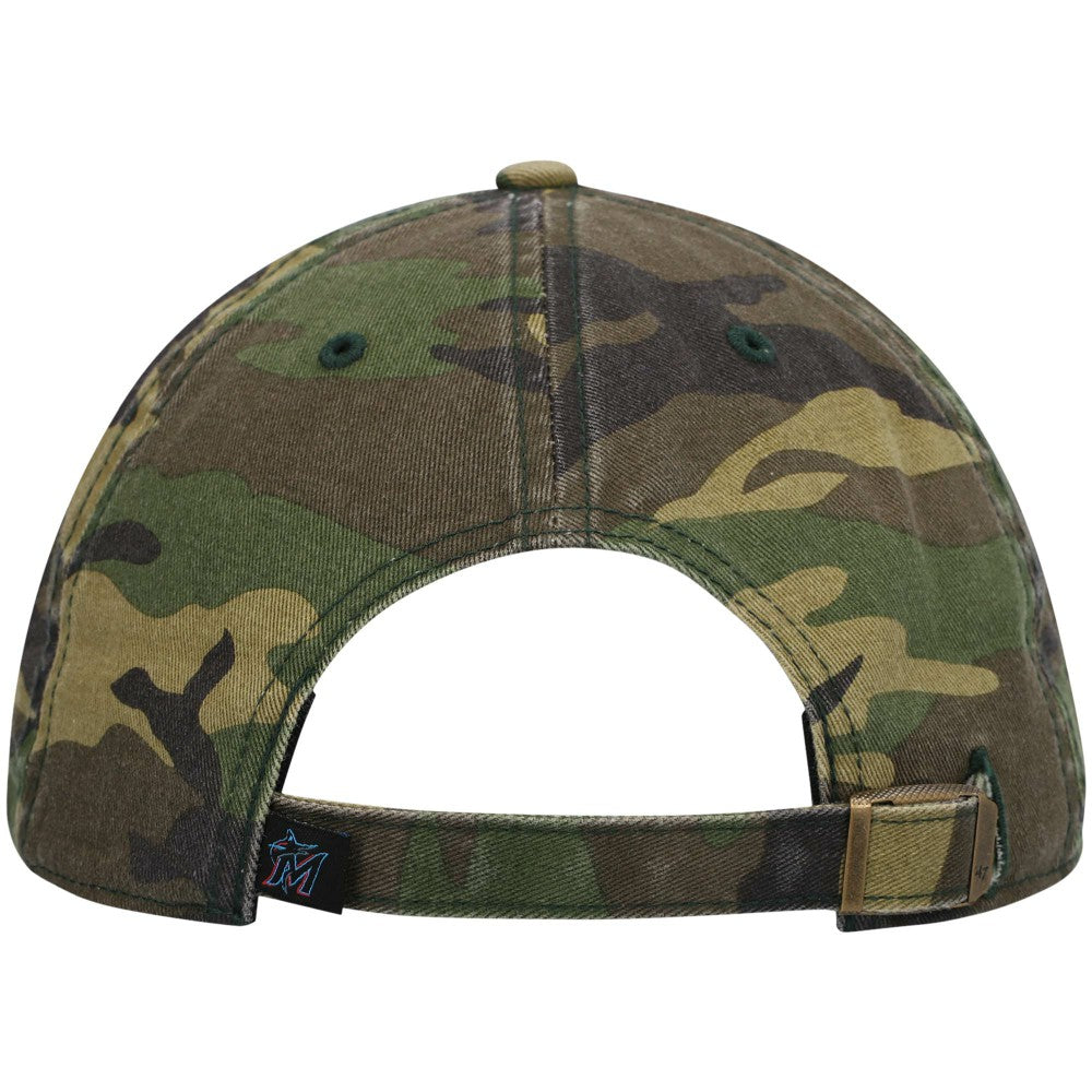 Miami Marlins '47 Team Clean Up Adjustable Hat - Camo Hats