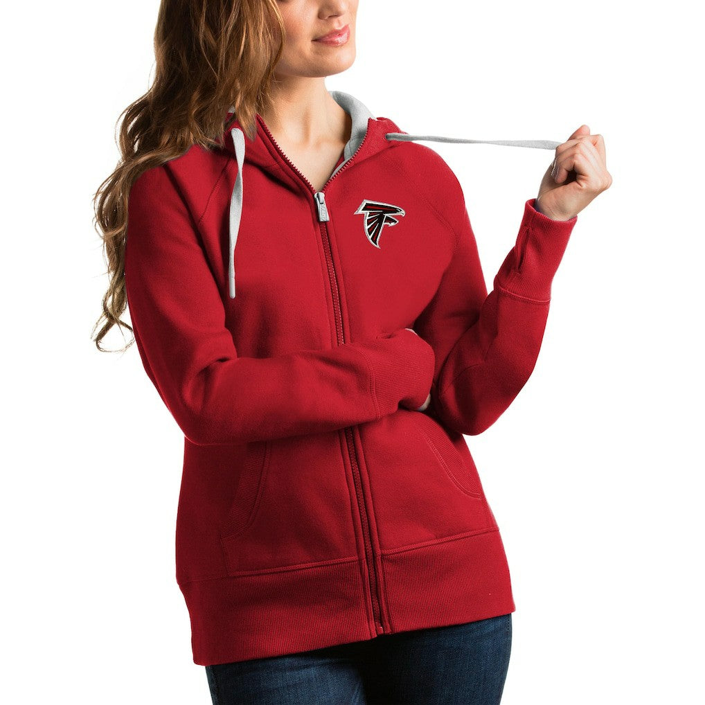 Atlanta Falcons Antigua Women's Victory Full-Zip Hoodie Red