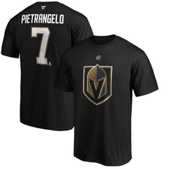 NHL Alex Pietrangelo Vegas Golden Knights Fanatics Authentic Stack Name & Number T-Shirt - Black