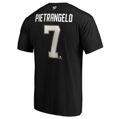 NHL Alex Pietrangelo Vegas Golden Knights Fanatics Authentic Stack Name & Number T-Shirt - Black