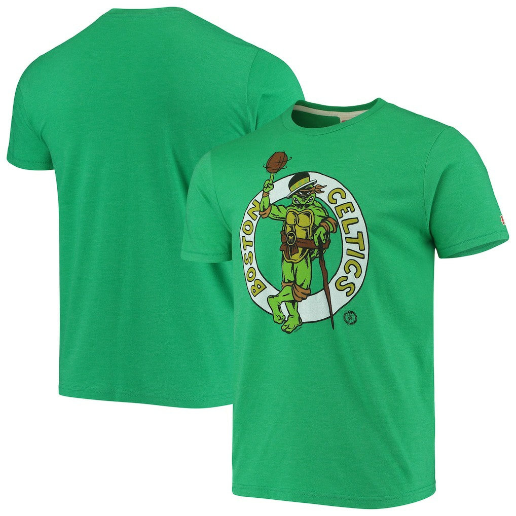 Boston Celtics Homage NBA x Teenage Mutant Ninja Turtles Tri-Blend T-Shirt Kelly Green