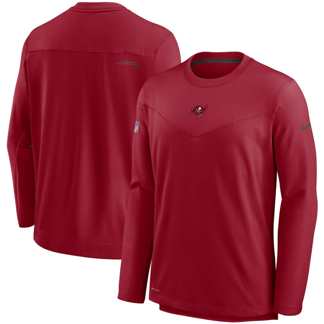 Tampa Bay Buccaneers Sideline Team Performance Pullover Sweatshirt Red
