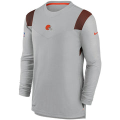 Cleveland Browns Sideline Player UV Performance Long Sleeve T-Shirt Gray