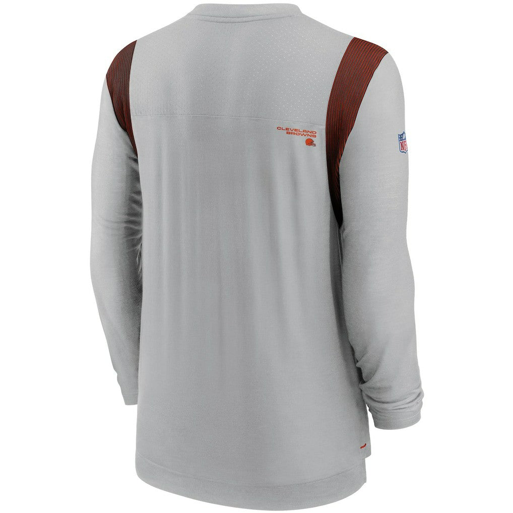 Cleveland Browns Sideline Player UV Performance Long Sleeve T-Shirt Gray