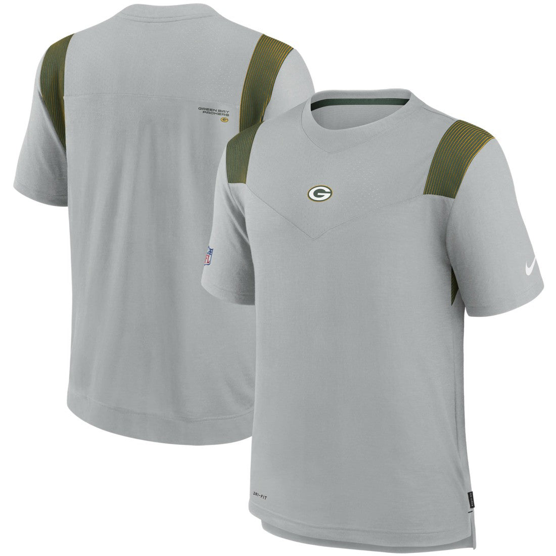 Green Bay Packers Sideline Player UV Performance T-Shirt Gray