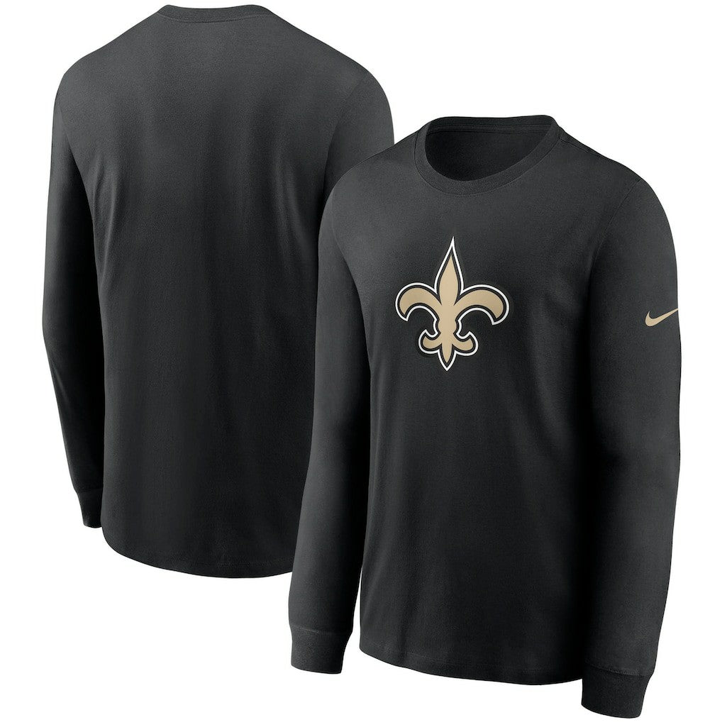 New Orleans Saints Primary Logo Long Sleeve T-Shirt Black